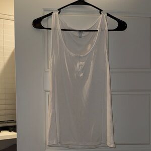 White Sleeveless Tank Top